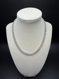 16" Silver 12ctw Moissanite Cuban 6mm 38.0g