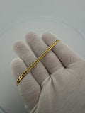 7.5" 10k Yellow Gold Cuban 4mm 9.12g