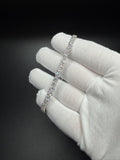 7.25" Silver 10ctw E-F VS/VVS Lab Diamond Tennis Bracelet 9.7g