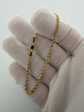7" 10k Yellow Gold Rope 2.5mm 3.1g