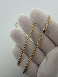 26" 14k Yellow Gold Rope 3mm 20.1g