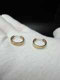 15mm 14K Yellow Gold Flat Edge Huggies 2.2g
