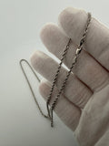 20 inch 2.2mm rope chain in 14K white gold, 7.64g, view 5 - Ott Family Jewelry