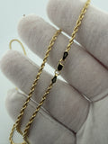 26" 14K Yellow Gold Rope Chain 2.5mm 12.31g