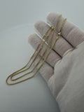 24" 14k Yellow Gold Foxtail Franco 1.5mm 2.85g