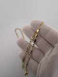 22 inch 4mm Figaro chain in 14K yellow gold, 11.9g, view 5 - Ott Family Jewelry