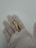 2" 14k Yellow Gold Italian Horn (5mm Bail) 1.73g