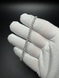 7.5" Silver Moissanite Tennis Bracelet 3mm 9.3g