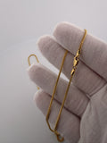 22" 14K Yellow Gold Franco Chain 1.8mm 8.5g