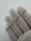 7" 14K Yellow Gold Rope Bracelet 2.5mm 3.42g