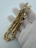 22" 14K Yellow Gold Byzantine 5mm 36.4g