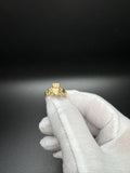 Size 7 14k Yellow Gold Holding Hands Heart Ring 3.4g