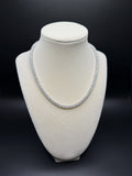 16" Silver 30ctw Moissanite Tennis Chain 4mm 20.5g
