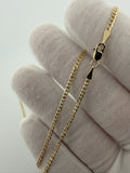 20" 14k Yellow Gold Curb 2mm 4.0g