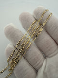 22 inch 2.5mm Figaro chain in 14K yellow gold, 5.22g, view 6 - Ott Family Jewelry