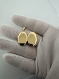 1.25" 14K Yellow Gold Oval Locket 4mm Bail 3.9g