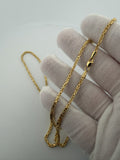 22" 14K Yellow Gold Byzantine 2mm 7.23g