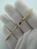 8" 14K Yellow Gold Franco 3mm 10.3g