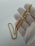 20" 14k Yellow Gold Foxtail Franco 3mm 9.8g