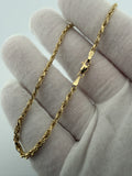 8" 14K Yellow Gold Rope 2.5mm 4.4g