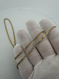 20" 14k Yellow Gold Rope 2mm 7.56g