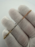 7 inch 2mm tri-color rope bracelet in 14K gold, 2.84g, view 6 - Ott Family Jewelry