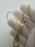 26" 14K Yellow Gold Franco 3mm 34.84g