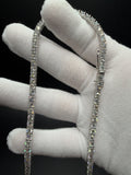 22" Silver 34ctw VS/VVS Lab Diamond Tennis Chain 4.5mm 43.0g