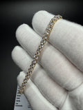 7" 14k Yellow Gold 7.2ctw E-F VS Lab Diamond Tennis Bracelet EGL Certified 3.5mm 8.68g