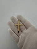 2" 14k Yellow Gold Classic Latin Cross 3.5mm Bail 3.0g