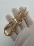 20" 14K Yellow Gold Foxtail Franco 3mm 9.73g