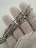 24 inch 2.5mm rope chain in 14K white gold, 11.7g, view 6 - Ott Family Jewelry
