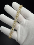 8mm Moissanite Cuban Bracelet, 5.5ctw D VVS1, GRA Certified, Gold Over 925 Silver, 9" (25.9g)