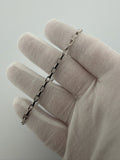 8" 14K White Gold Herme$ 3mm 8.1g