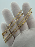 24" 14K Yellow Gold Paperclip 3mm 7.2g