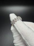 Size 10 Silver 1.5ctw VS/VVS Lab Diamond Cuban Ring 8.5mm 6.0g