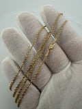22" 14K Yellow Gold Rope 1.5mm 4.8g