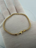8" 14K Yellow Gold Ice Chain Bracelet 3.5mm 7.06g