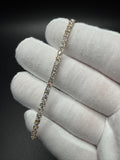 7" 14k Yellow Gold 5ctw+ F VS1 Lab Diamond Tennis Bracelet EGL Certified 6.5g