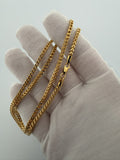 22" 14k Yellow Gold Foxtail Franco 3mm 10.8g