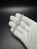 7" 10mm silver moissanite Cuban bracelet, 6ctw D VVS1, 33.2g – Ott Family Jewelry (6)