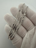 16 inch 3mm curb chain in 14K white gold, 4.93g, view 6 - Ott Family Jewelry