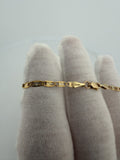 6.5" 14K Yellow Gold Valentino Baby ID Bracelet 3mm 3.4g