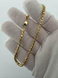 8.5" 14k Yellow Gold Rounded Box 3.5mm 6.3g