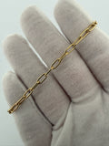7.5" 3.6mm 14K yellow gold paperclip bracelet, 2.83g – Ott Family Jewelry (6)