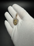 1.5" 10K Yellow Gold Lion 1ctw Natural Diamond Pendant 5.5mm Bail 3.71g