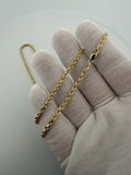 20" 14K Yellow Gold Rope Chain 3mm 15.52g