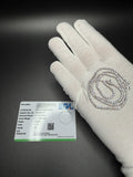 17" 14k White Gold 7.03ctw E-F VS Lab Diamond Tennis Chain EGL Certified 2.2mm 11.25g