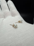6mm 10k Yellow Gold Freshwater Pearl Studs 0.85g