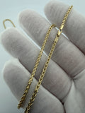 24" 14k Yellow Gold Foxtail Franco 2mm 4.3g